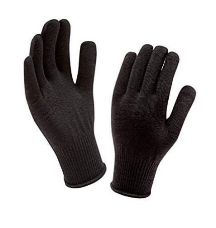 Winter Gloves Warm Woolen Mittens for Unisex (Black)-(Pack of 01)