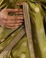 Women Embroidered Saree with Contrast Border - Image 2