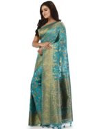 Women Paithani Woven Saree with Unstitched Blouse Piece - Image 3