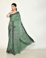Women Cotton Saree with Contrast Border - Image 2